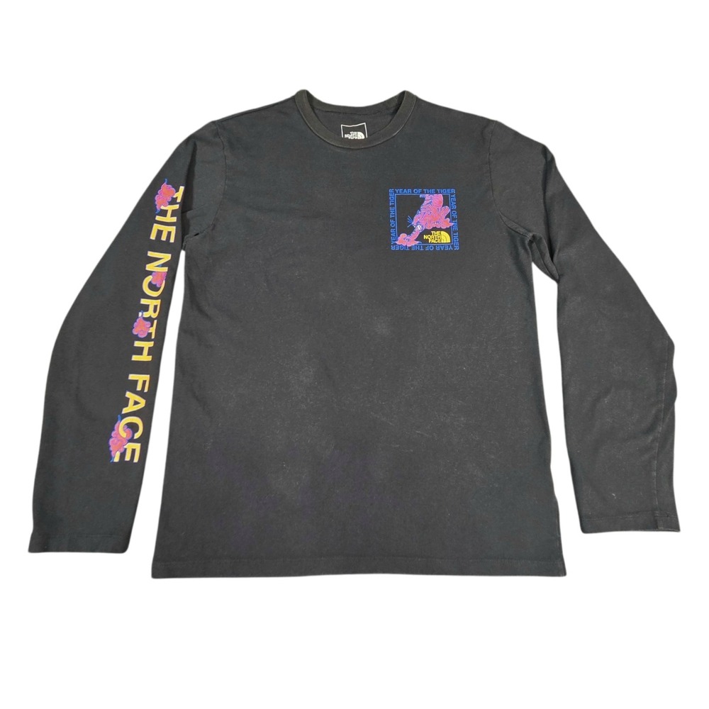 The North Face Year Of The Tiger Graphic Long Sleeve T Shirt Mens Medium Black